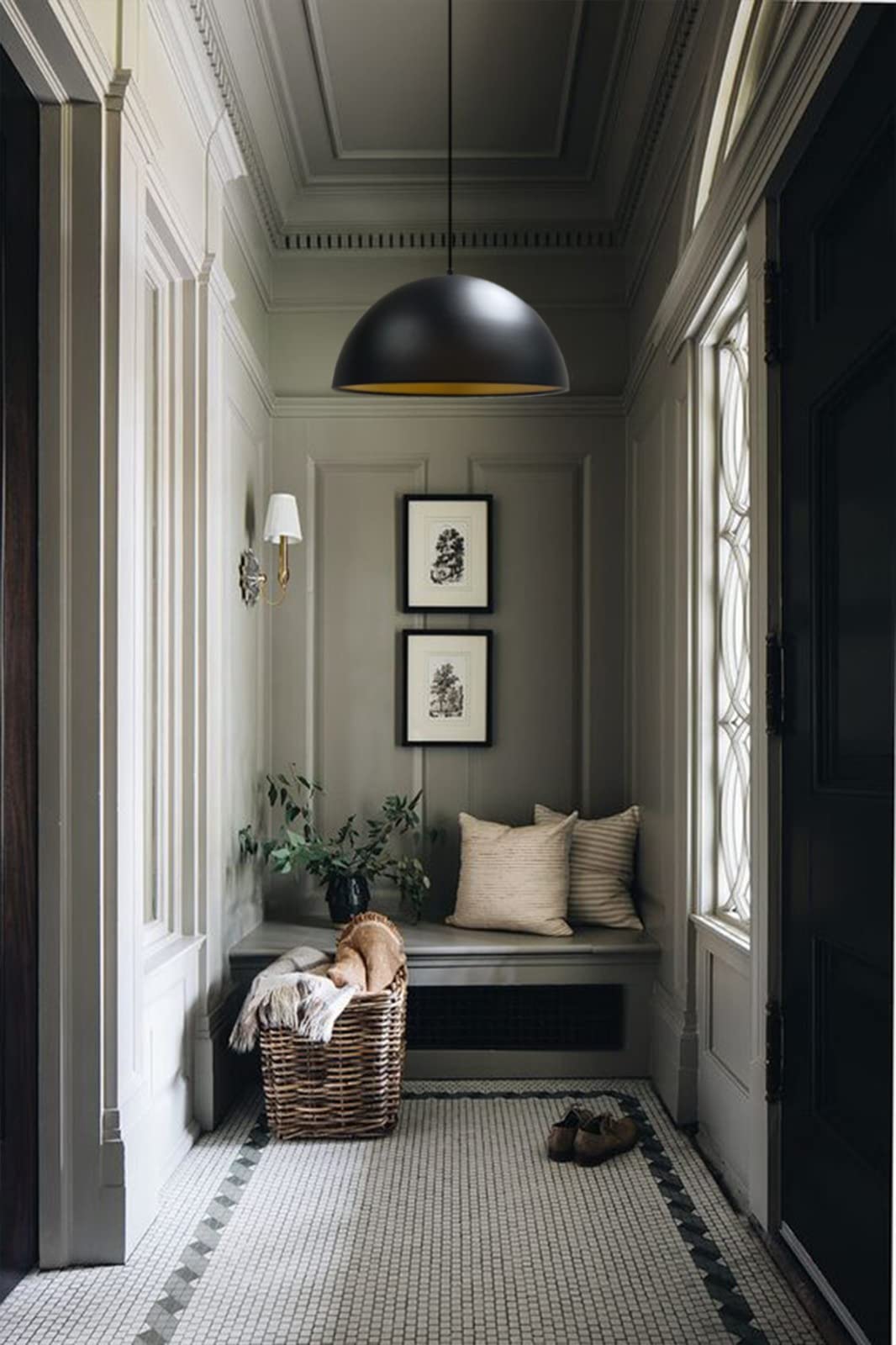 bamyum Lipeo Lampada a Sospensione Soggiorno Ø40 cm E27 Lampada da Pranzo in Metallo Decorativa Cucina Moderna Nero
