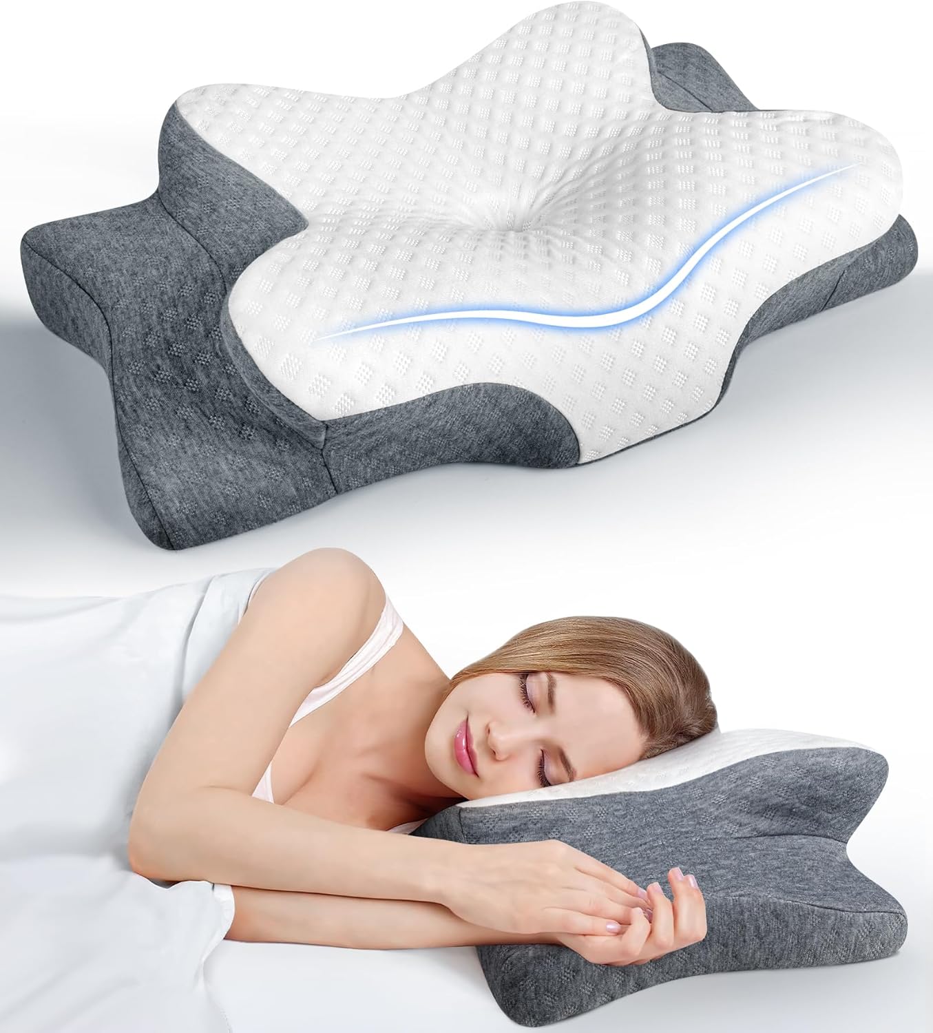 Ultra Pain Relief Cooling Pillow for Neck Support