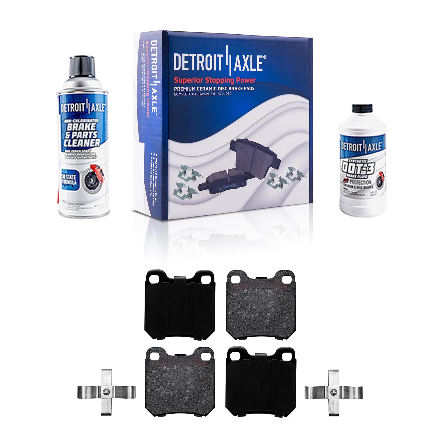 Detroit Axle - Rear Brake Pads for Cadillac Catera Saab 900 9-3 L200 L300