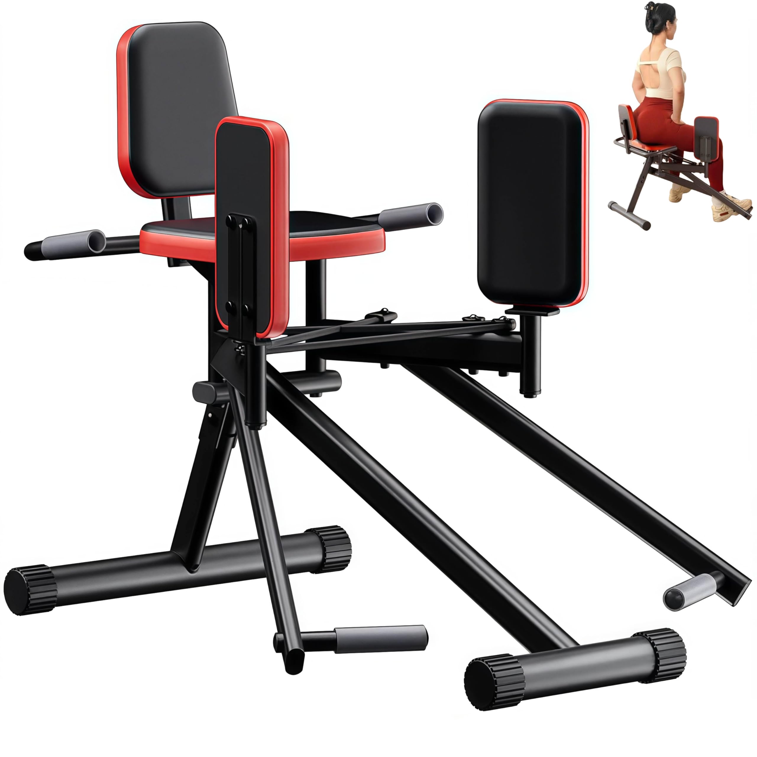 Máquina de abducción de cadera y glúteos, entrenador de abductor compacto con resistencia ajustable para entrenamientos de muslos y glúteos, ideal para gimnasio en casa