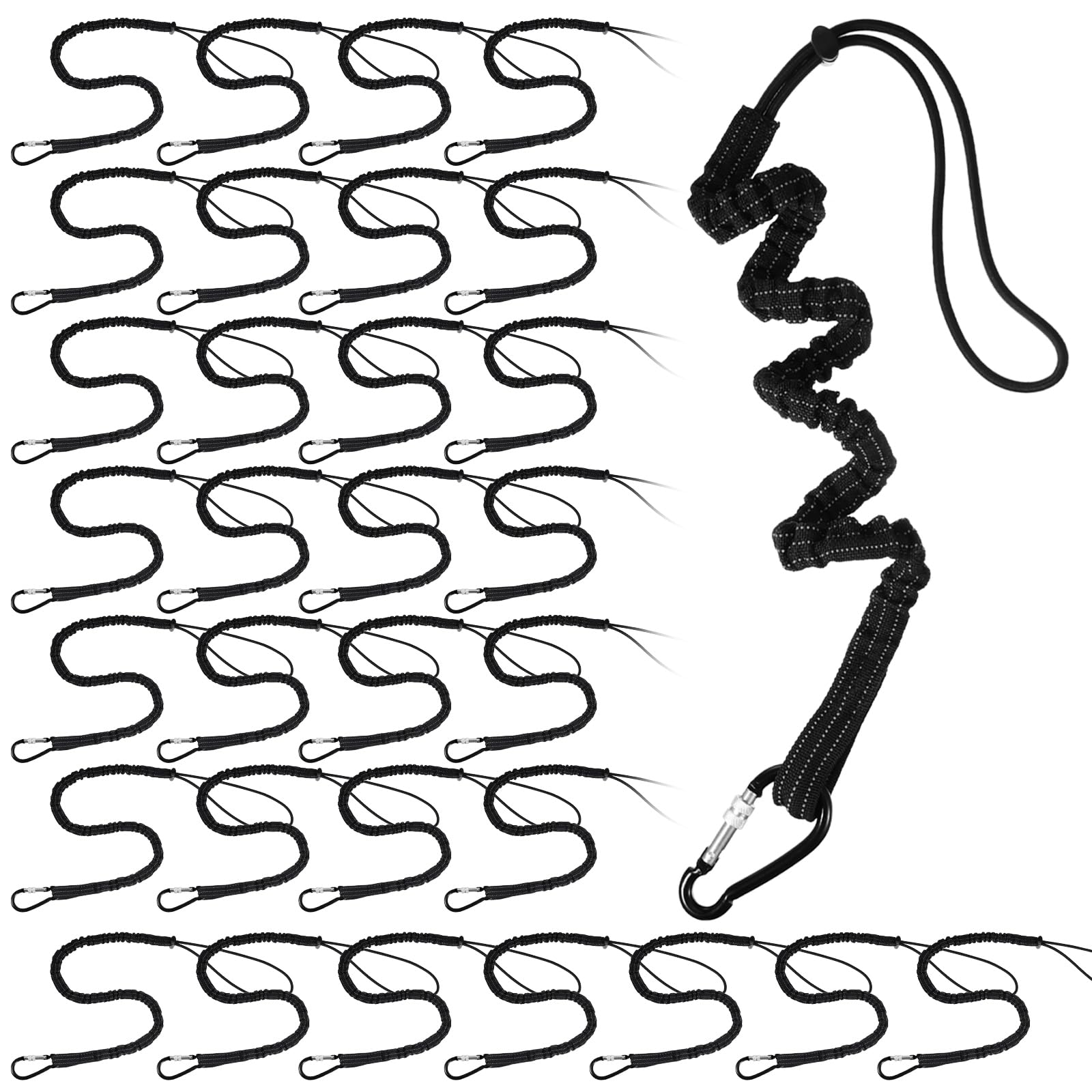 LEIFIDE 32pcs Tool Lanyard with Aluminum Screw Lock Buckle 17.6lb