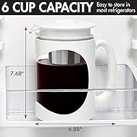 Vista 4 de Primula Burke Deluxe. Cafetera para café helado, con mango cómodo, jarra de vidrio duradera, filtro de malla extraíble, tamaño perfecto para 6