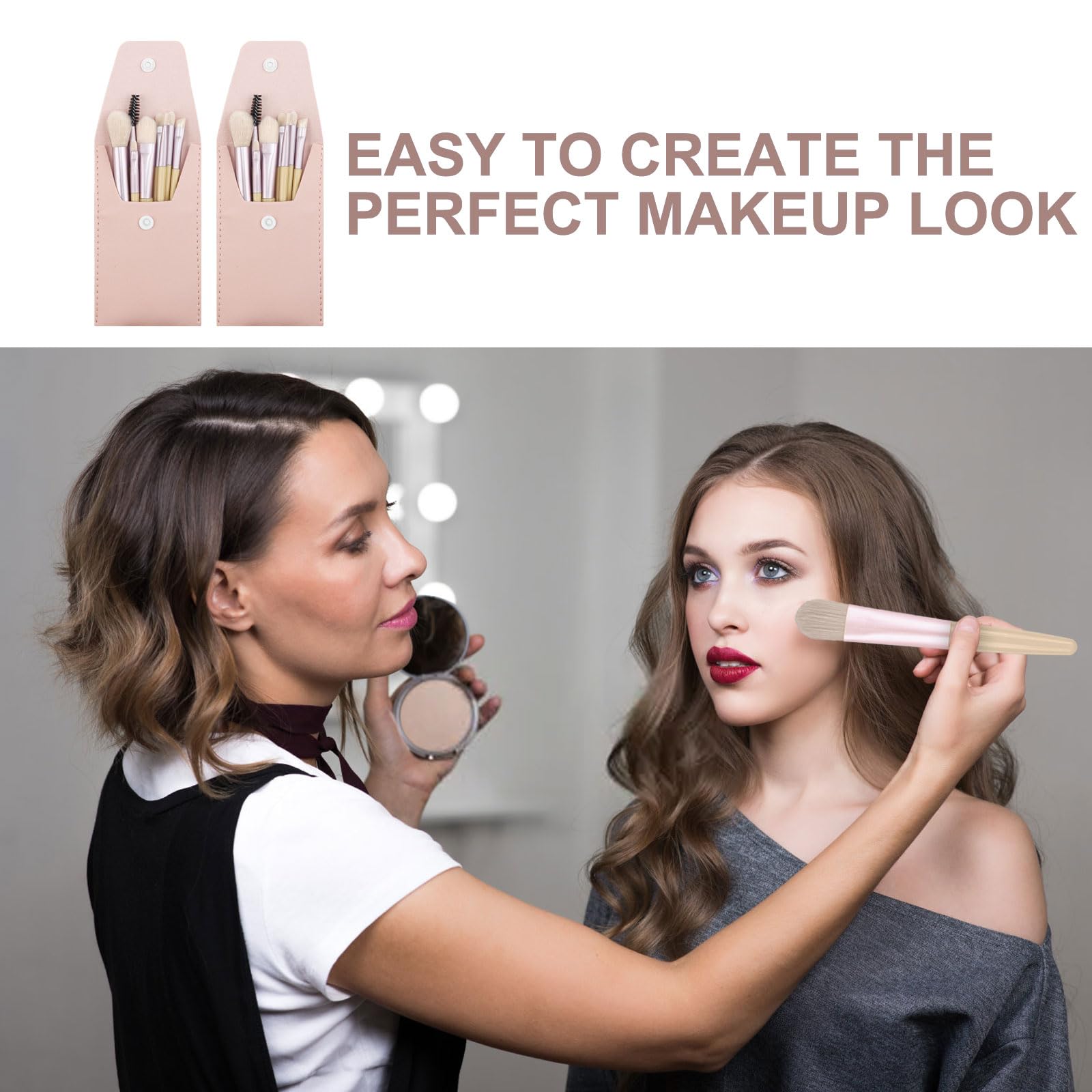 Juego de 15 brochas de maquillaje tamaño viaje, mini brochas de maquillaje facial, bolsa para maquillaje, recuerdos de fiesta, boda, despedida de soltera, regalo de dama de honor, regalo de despedida