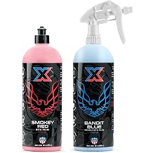 Chem-X Smokey Red and Bandit Blue Heavy Cut and Finish Cut Sprayable Metal Polish 32oz