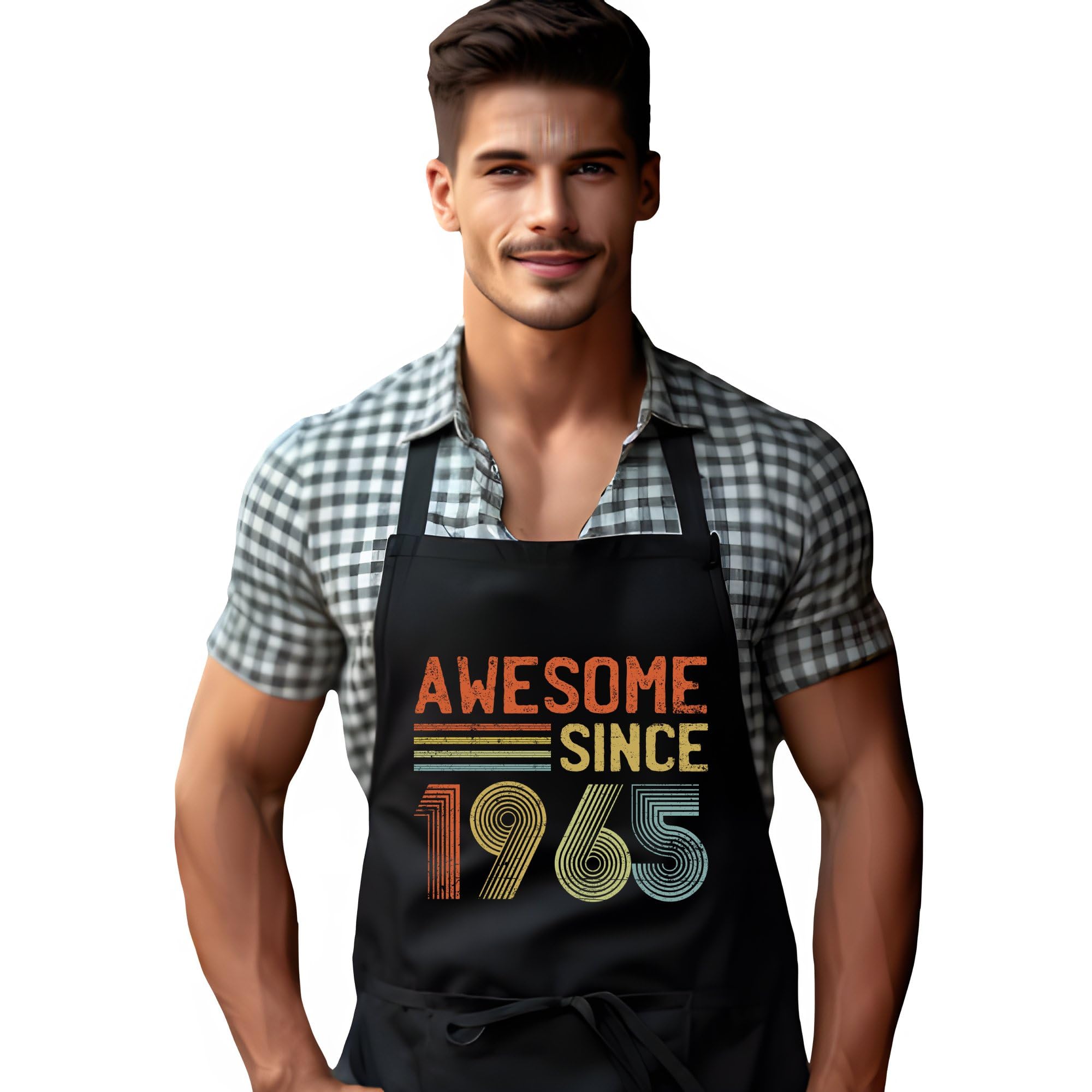DCG PRINTWEAR 60th Birthday Gift for Men – Born in 1965 Novelty Apron – Funny Present for 60 Year Old Dad, Grandpa, Husband