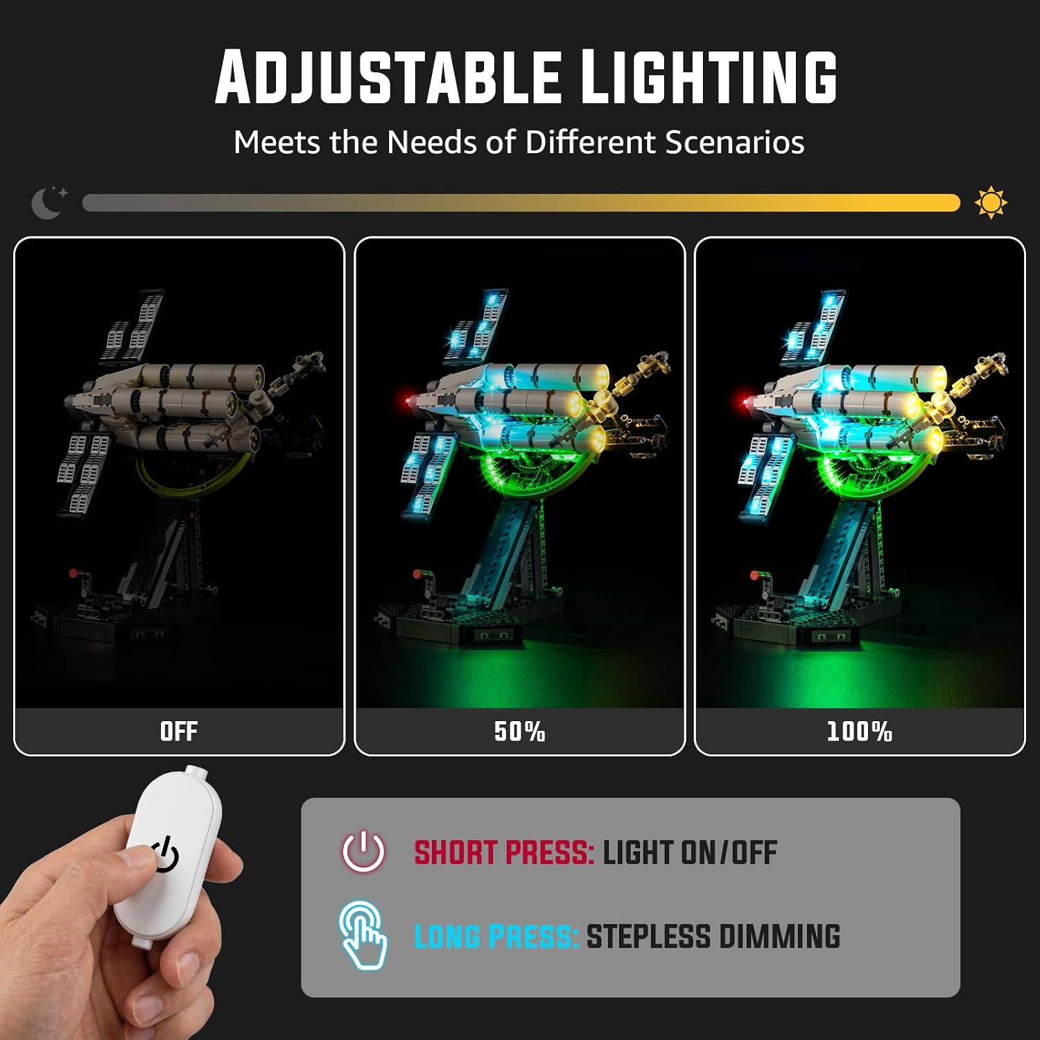 Nitemode Light Kit for LEGO 11389 Project Hail Mary, Touch, Lights Only image 3