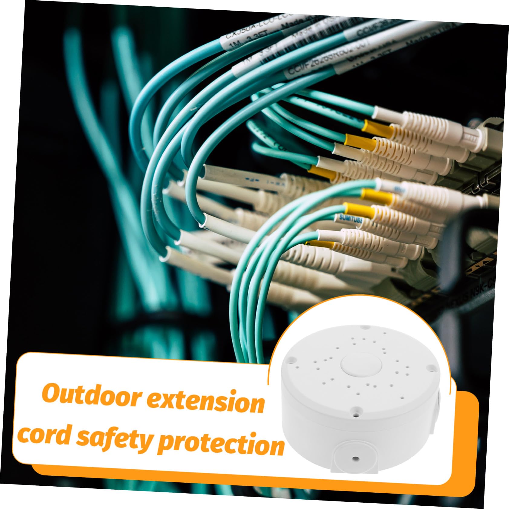 Uonlytech 5 Pezzi Scatola Giunzione Rotonda Protezione Sicura per Elettrici Interni ed Esterni Contenitore Antipolvere e Antiurto per Prolunghe e