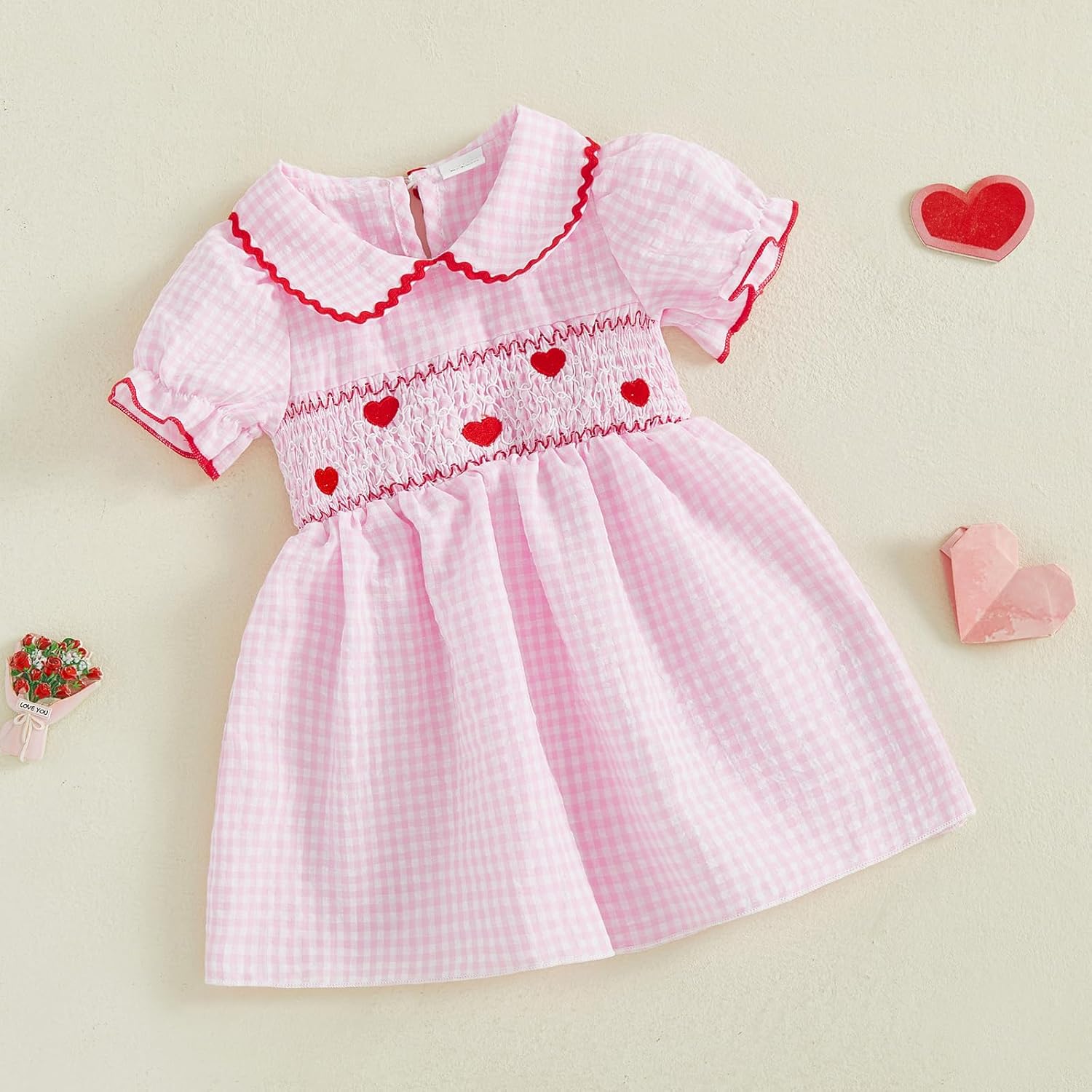 Toddler Baby Girl Valentines Day Outfits Short Sleeve Heart Dress Kids Spring Summer Clothes 6 12 18M 2T 3T 4T - Image 9