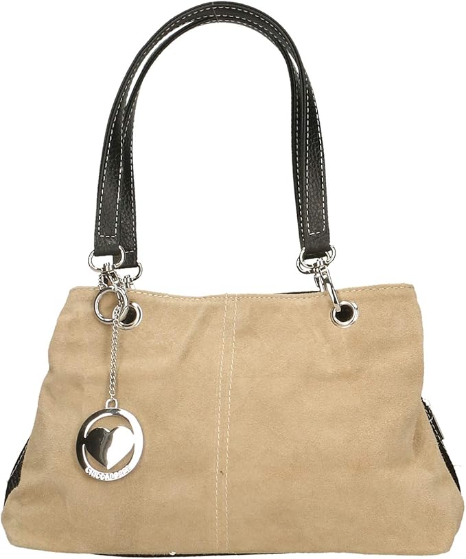 title=Chicca Borse Bag Borsetta a Mano in Pelle Made in Italy 32x20x14 cm