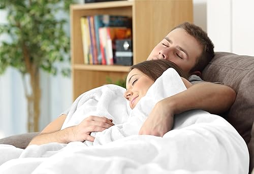 Miniatura 4 de Utopia Bedding Manta de forro polar, tamaño XL, color blanco, 10.58 ozm, manta de lujo para sofá, cama, antiestática, mullida y suave, de microfibra