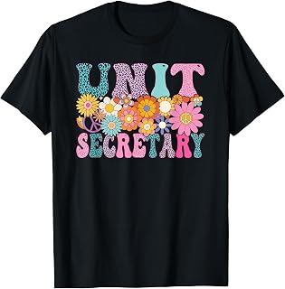 Unit Secretary Week Groovy Leopard Appreciation Day Women T-Shirt