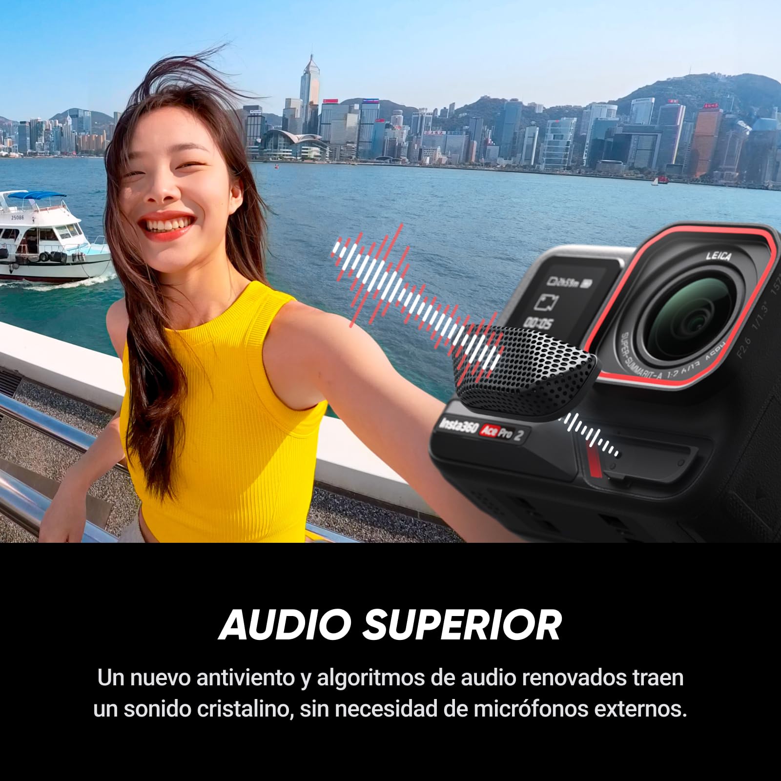 Insta360 Ace Pro 2 Paquete Xplorer Gris Pizarra - cámara de acción 8K co-diseñada con Leica, Sensor de 1/1,3", Chip IA Dual, excelente en Baja luz, Audio Superior, Batería Doble
