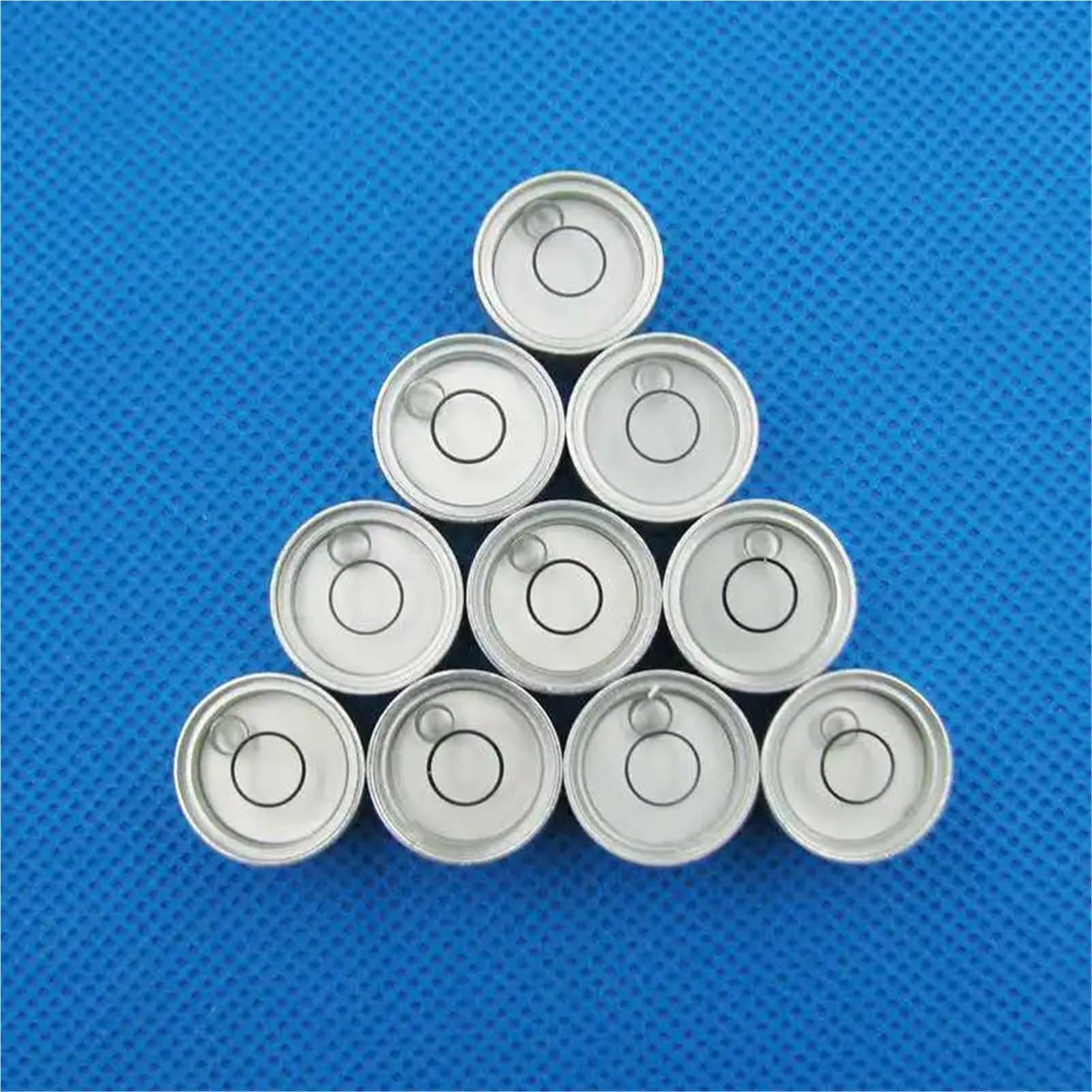 Burbuja de nivel de poste central, Mini nivel de burbuja de 19x11mm, cuenta Horizontal de Metal redonda, 5 uds.