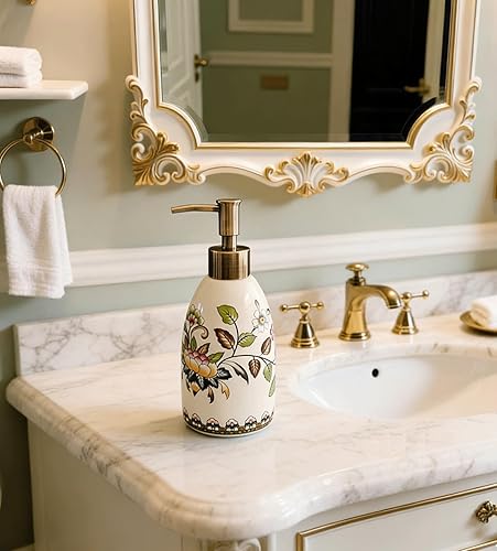 Miniatura 4 de Kelake Dispensador de jabón de loción de cerámica con bomba  Dispensador de jabón de manos de baño dispensador de ducha de baño con dispensador de