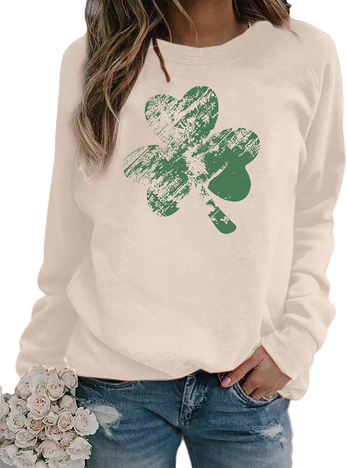 St Patricks Day Sweatshirt Women: St Patricks Day Shirt Cute Here for The Shenanigans Sweatshirts Casual Irish Shirts