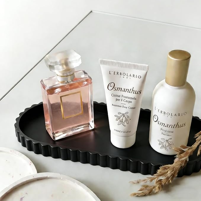 Bandeja de Baño Ovalada Negra de Silicona - Organizador de Encimera miniatura 6