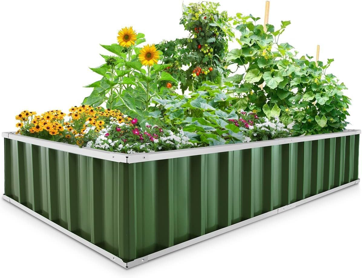 KING BIRD verzinktes Hochbeet Gemüsebeet Gartenbeet für Garten,Pflanzbeet für Outdoor