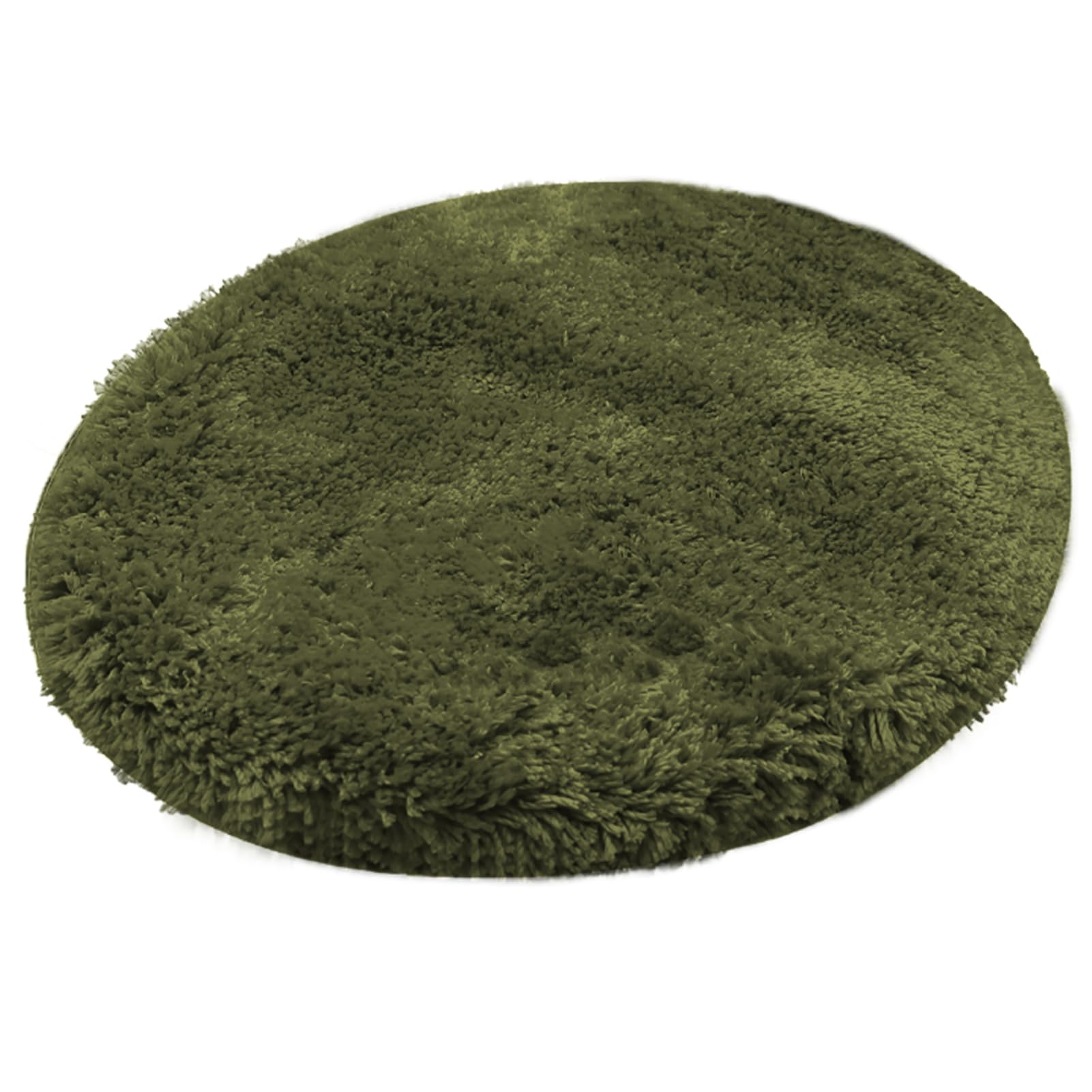 Reyox Plush Shaggy Bath Rug, Contour Mat and Toilet Lid Cover, Soft Microfiber Non Slip Bathroom Rugs Army Green Lid Cover