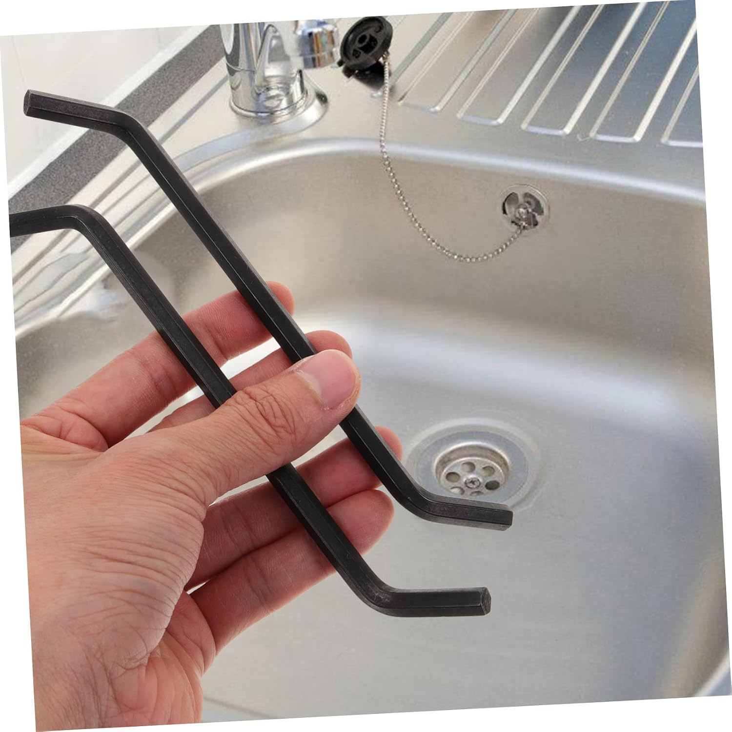 POPETPOP 2pcs Garbage Disposal Wrench Kitchen Tool for Easy Unjamming of Sink Garbage Disposals -vanadium Wrench for Household