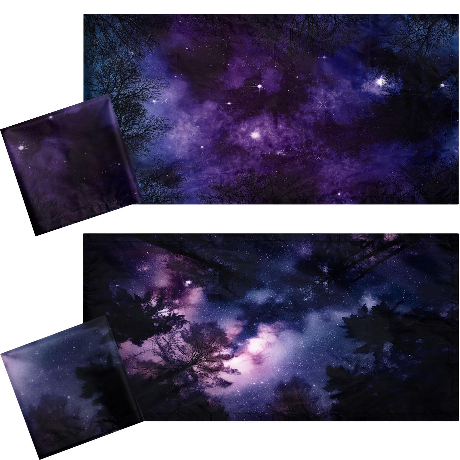 Tujoe 2 Pcs Fluorescent Light Covers for Ceiling Lights 4' x 2' Fluorescent Light Filters Classroom Magnetic Cubicle Covers for Ceiling Office, School