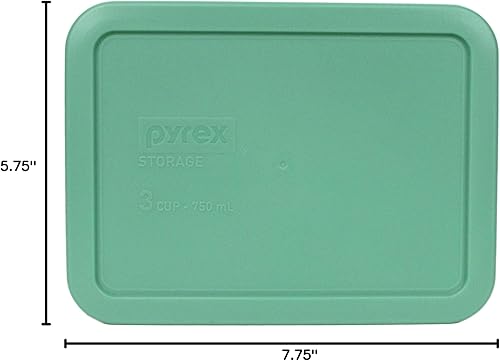 Miniatura 10 de Pyrex 7210-PC Tapas rectangulares para platos de vidrio, color azul, 3 tazas, Rojo