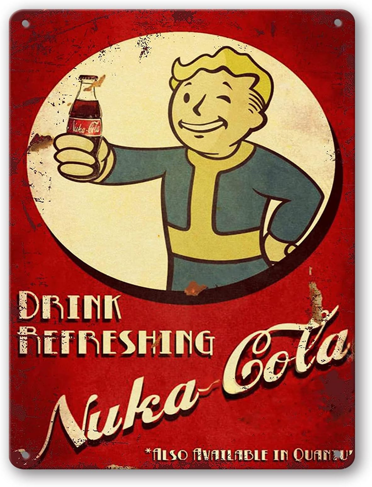 ISKADO Nuka Cola Vintage Tin Sign - Retro Metal Signs Poster Iron Painting Plaque Wall Decor For Bar Cafe Home Garage 12×16 Inch/30x40 Cm