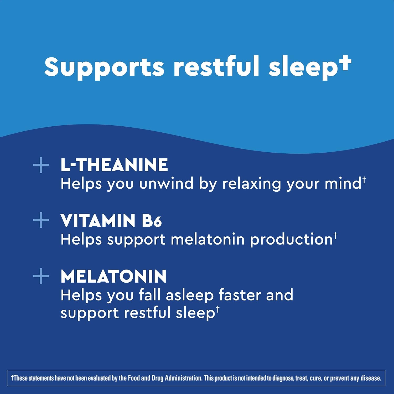 Nature Made Wellblends Fall Asleep Faster, Sleep Aid with Melatonin 10mg, Vitamin B6, and L theanine 100 mg, 40 Gummies