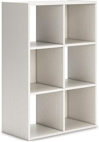 Miniatura 254 de Signature Design by Ashley Paxberry Coastal - Organizador de almacenamiento o librero moderno de 6 cubos, color blanqueado, diseño costero