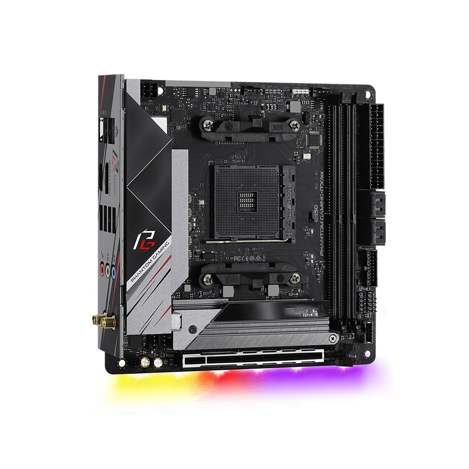 Placa Base Placa Base Fit For ASRock B550 Phantom Gaming-ITX/AX Compatible con 3600X 5600G 5700X 5800X3D 5900X CPU 4xDDR4 M.2 PCIe 4,0 Mini-ATX