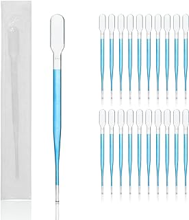 Maccx 100Pcs Sterile Transfer Pipettes, Vol. 5Ml, 2Ml Graduated, 155Mm Long, Essential Oils Pipettes, Low-Density Polyethylene Material, Individual Peel-Pack, Tpp5155-100 Silver