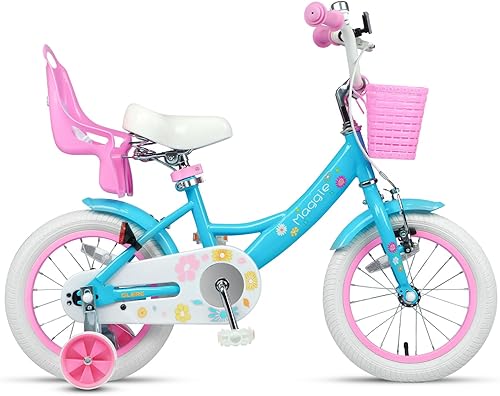 Miniatura 8 de Glerc Maggie Girls Bike, 12-20 Inch Kids Bike for 2-13 Years Old Children, Princess Style Kids Bicycle with Doll-Seat & Basket & Training Wheels,