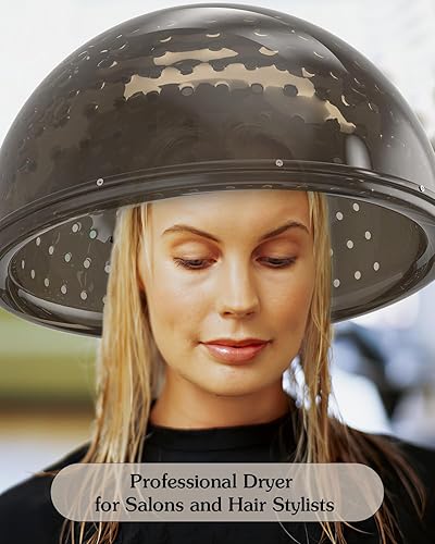 Miniatura 2 de SyyBhb Secador de pelo profesional con capucha de salón de 1000 W con soporte, temporizador de 60 minutos, temperatura ajustable, ángulo y altura