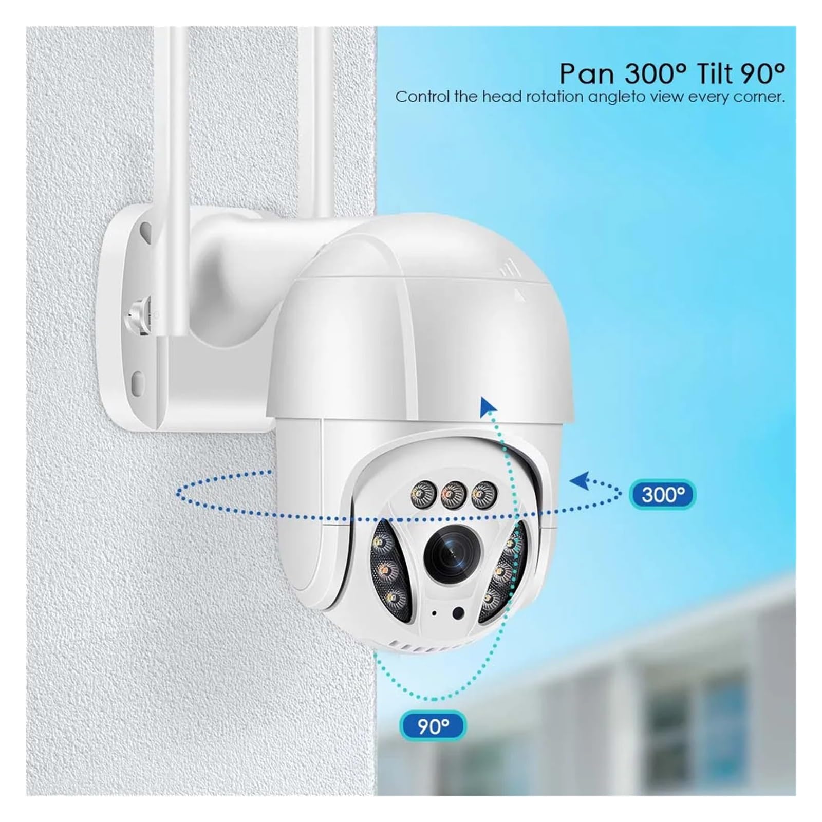 Telecamera di sicurezza esterna PTZ WiFi 4K 8MP