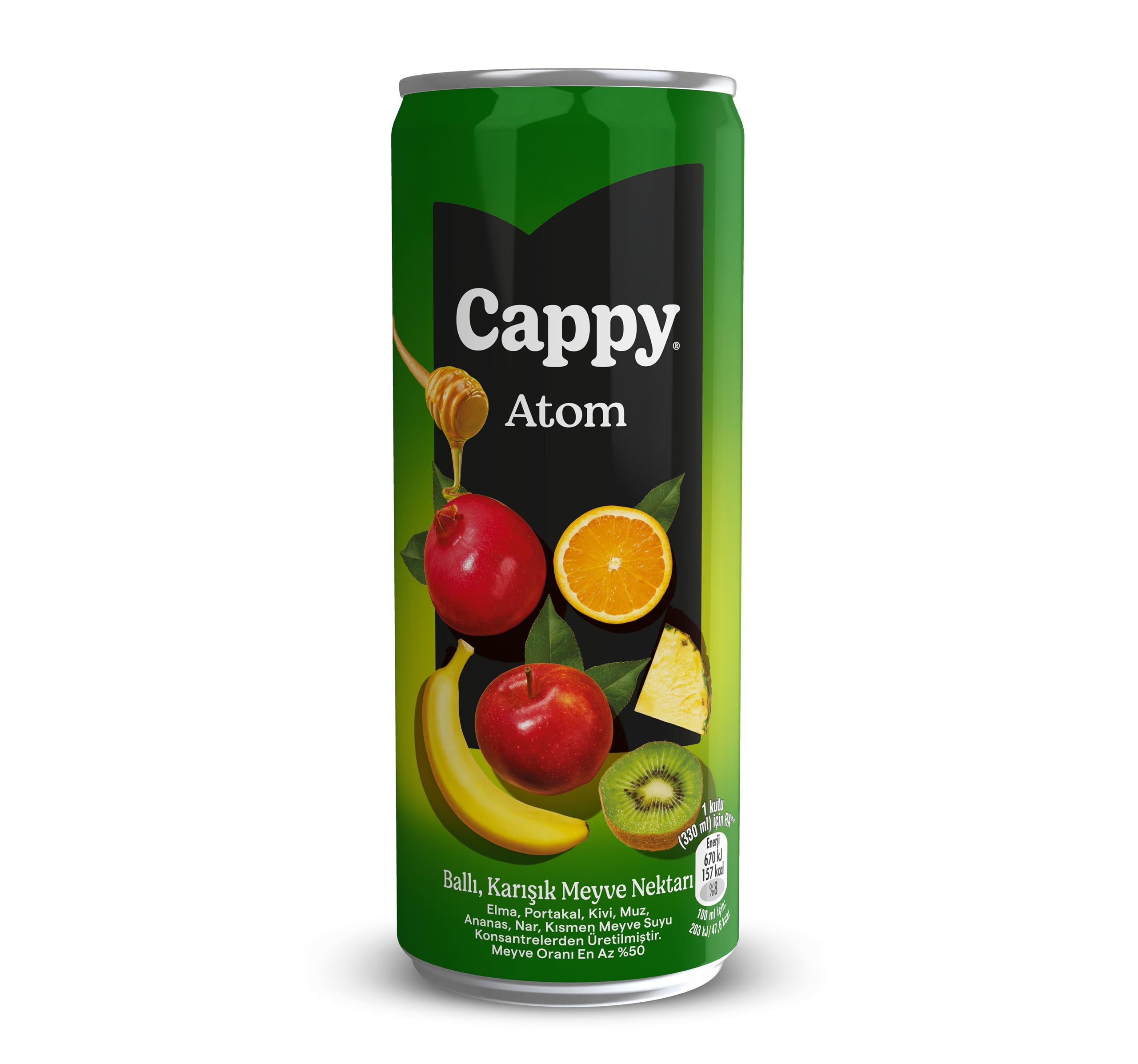 Cappy Atom Ballı Karışık Meyve Nektarı Kutu 12x330 ml