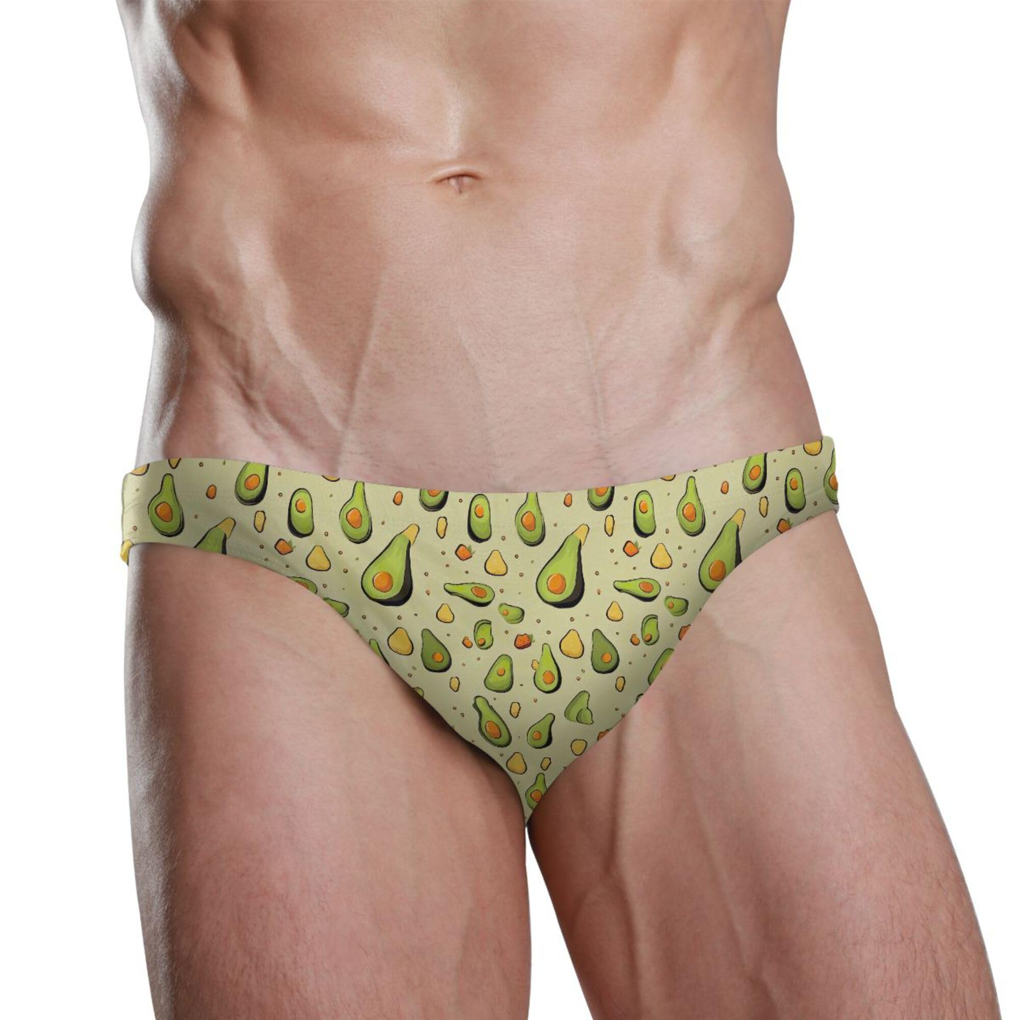 Avocado Fruit Swim Briefs for Men Swimsuit Bikini Swimwear XXXL B0403847