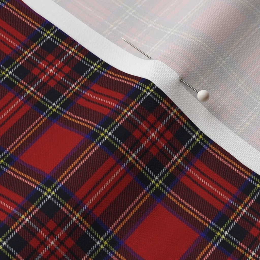 Spoonflower Fabric - Royal Tartan Plaid Red Scottish Highlands Printed on Petal Signature Cotton Fabric by The Yard - Sewing Quilting Apparel Crafts Decor