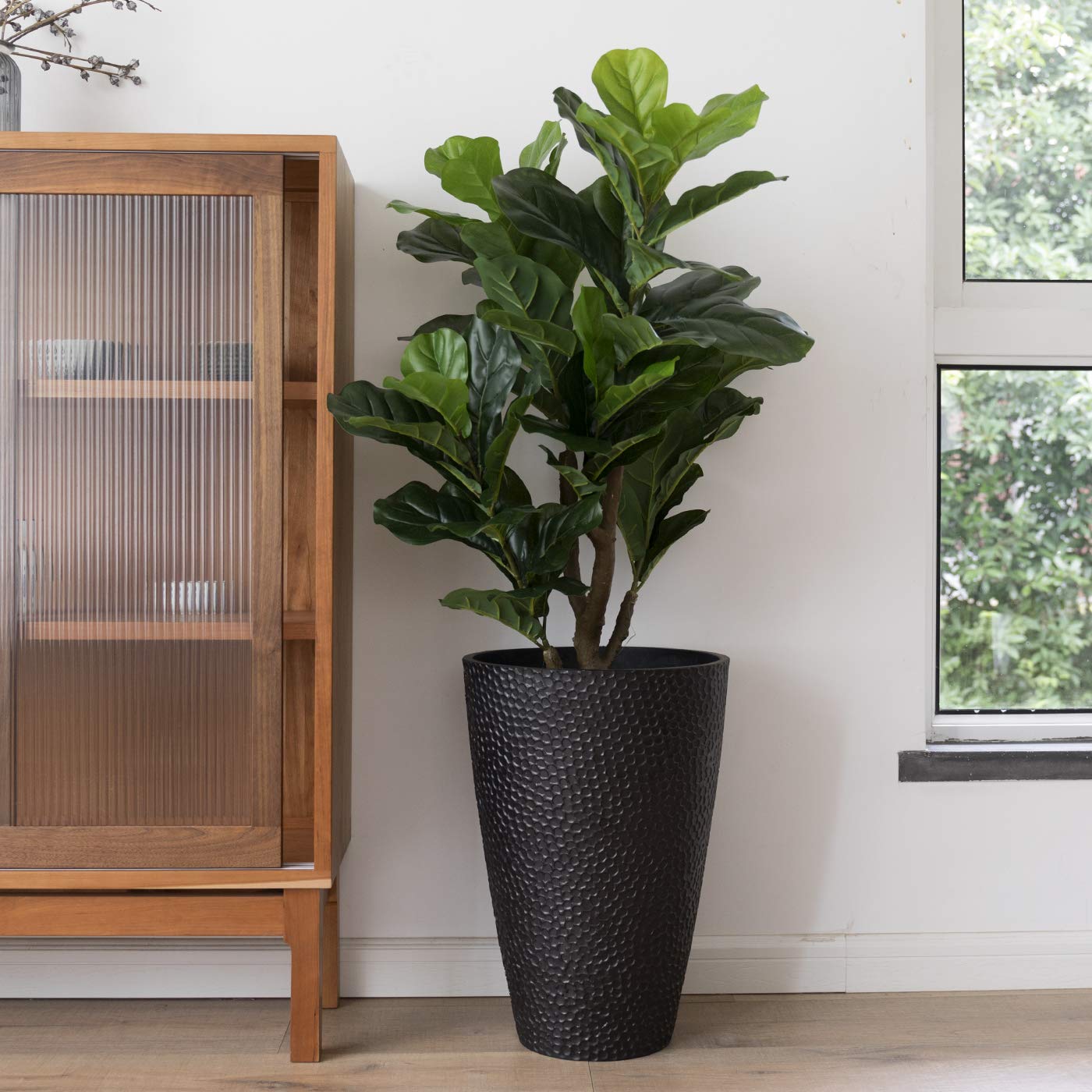 Large Outdoor Tall Planter 20 Inch Indoor Tree Planter, Plant Pot