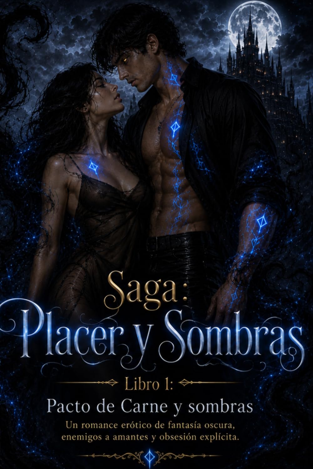 Pacto de Carne y Sombras: Un romance erótico de fantasía oscura, enemigos a amantes y obsesión explícita (Placer y Sombras)