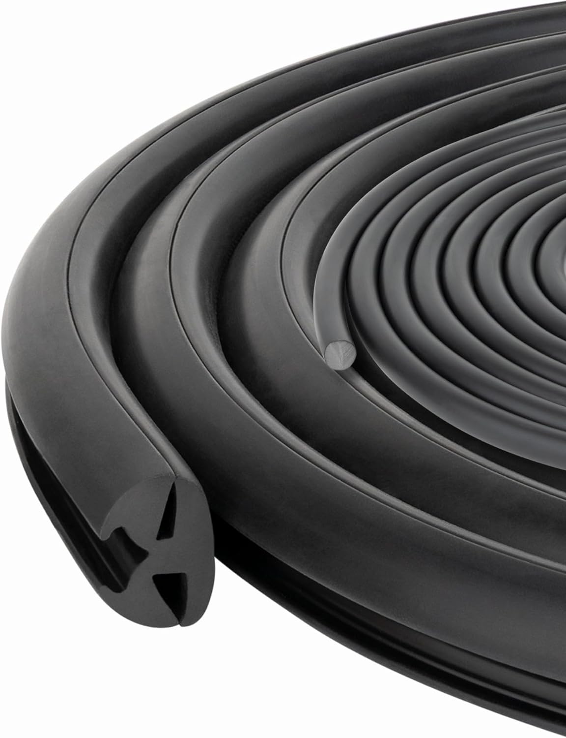 E009-5F EPDM Dense Rubber Window Locking Gasket Weather Stripping Window Seal, Tow-Piece Locking Action (Inline), Fits 3/16" Inch Glass and 3/32" Inch Panel Edge (5 Feet)