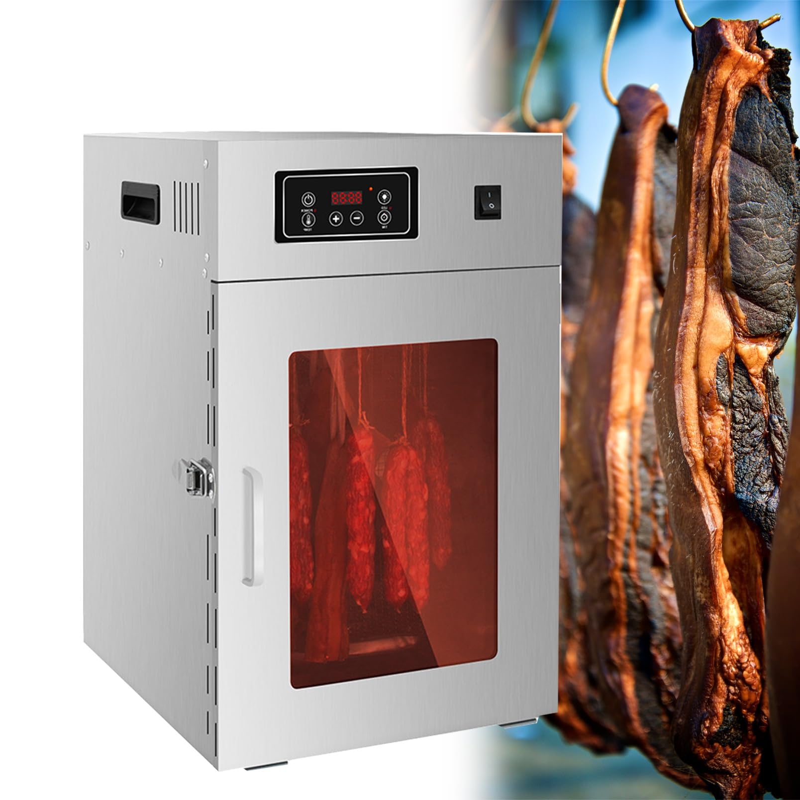AYCDL Rotation Jerky Dehydrator, Meat and Fruit Dryer, Commercial Food Dryer, 30-90℃ Adjustment, Food Dryer with Digital Timer