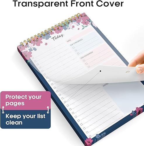 Miniatura 38 de Taja Bloc de notas de lista de tareas pendientes para el trabajo con 52 hojas, 9.8 x 6.5 pulgadas, planificador diario sin fecha, perfecto