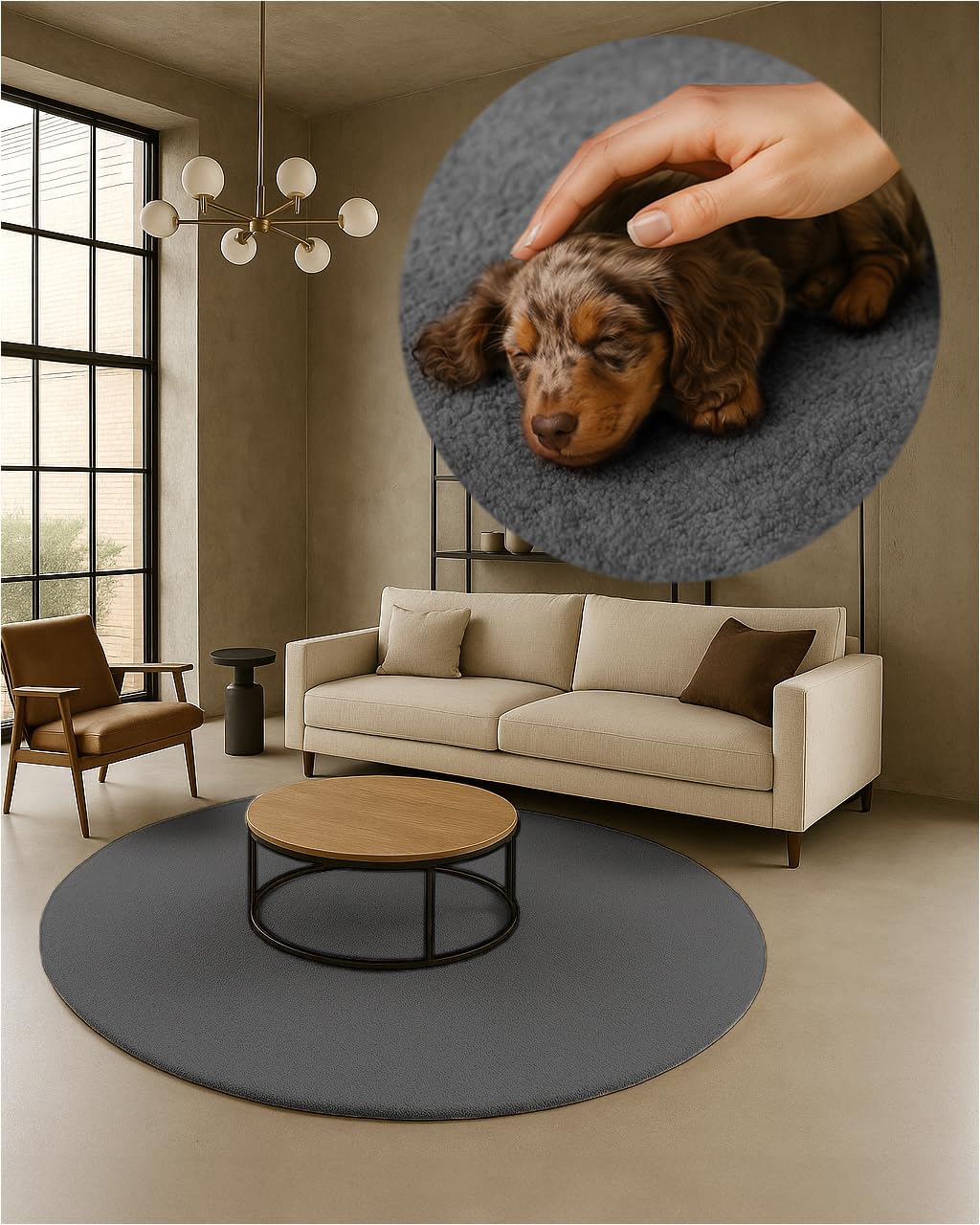 TEXMAXX Weicher Kurzflor Teppich Wohnzimmer mit rutschhemmender Rückseite - Verschiedene Größen und Farben