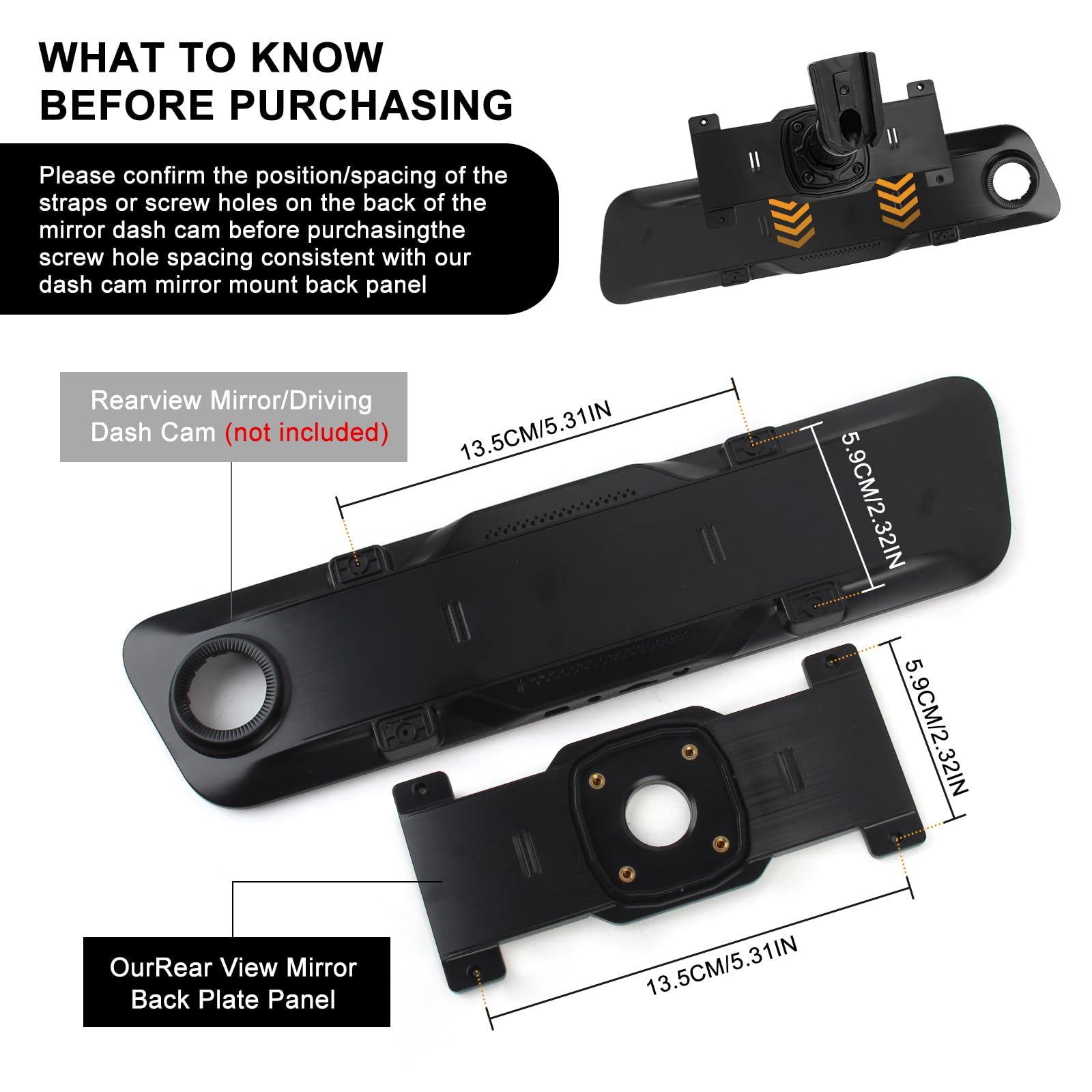 Amazon.com: Dash Cam Mirror Mount, Rear View Mirror Dash Cam Mount