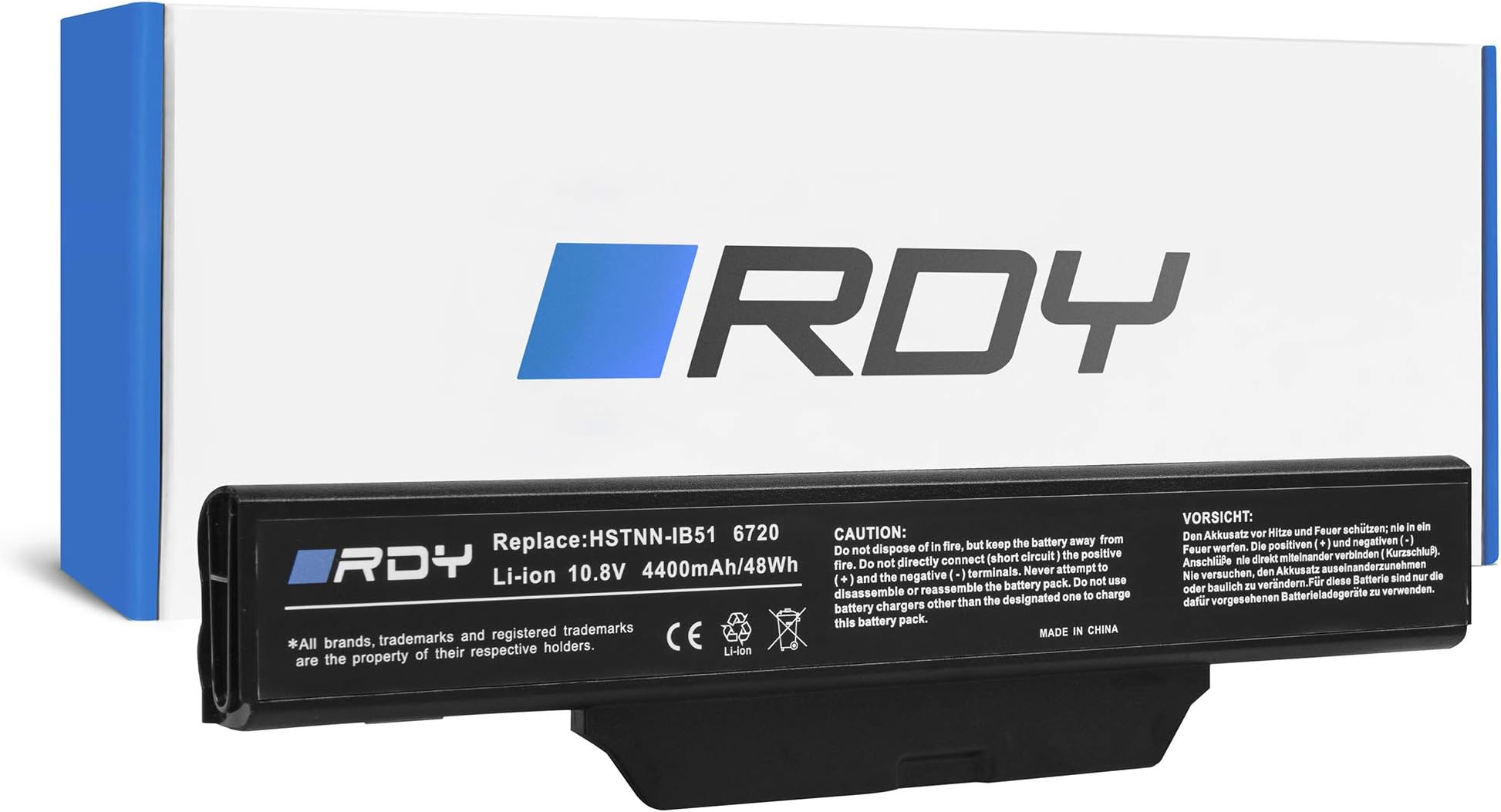RDY Battery 572188-001 572190-001 572191-001 DD06 DD08 DD08063 GJ655AA GJ655AA#ABH HSTNN-139C HSTNN-154C HSTNN-FB51 for HP Laptop (4400mAh 10.8V)