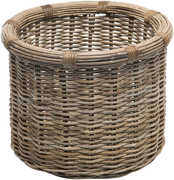 KOUBOO Rattan Kobo Round Log & Storage Basket, Gray-Brown
