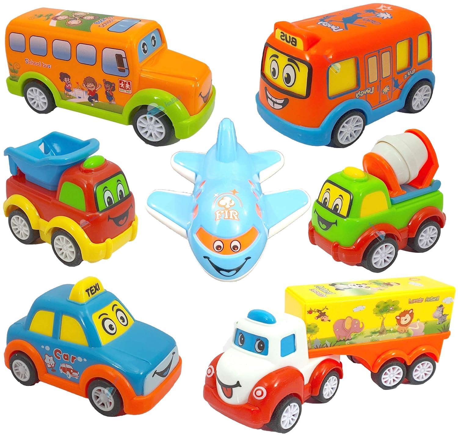 RIYA TOYS STUDIO Non Toxic Unbreakable Automobile Car Toy Set, Pull Back Car Truck Toy Aeroplane Set for Kids Boy and Girl, Pack of 1 (7 pcs) Multi Color Dn1 (B0CTF37Q7Y) Amazon Price History, Amazon Price Tracker