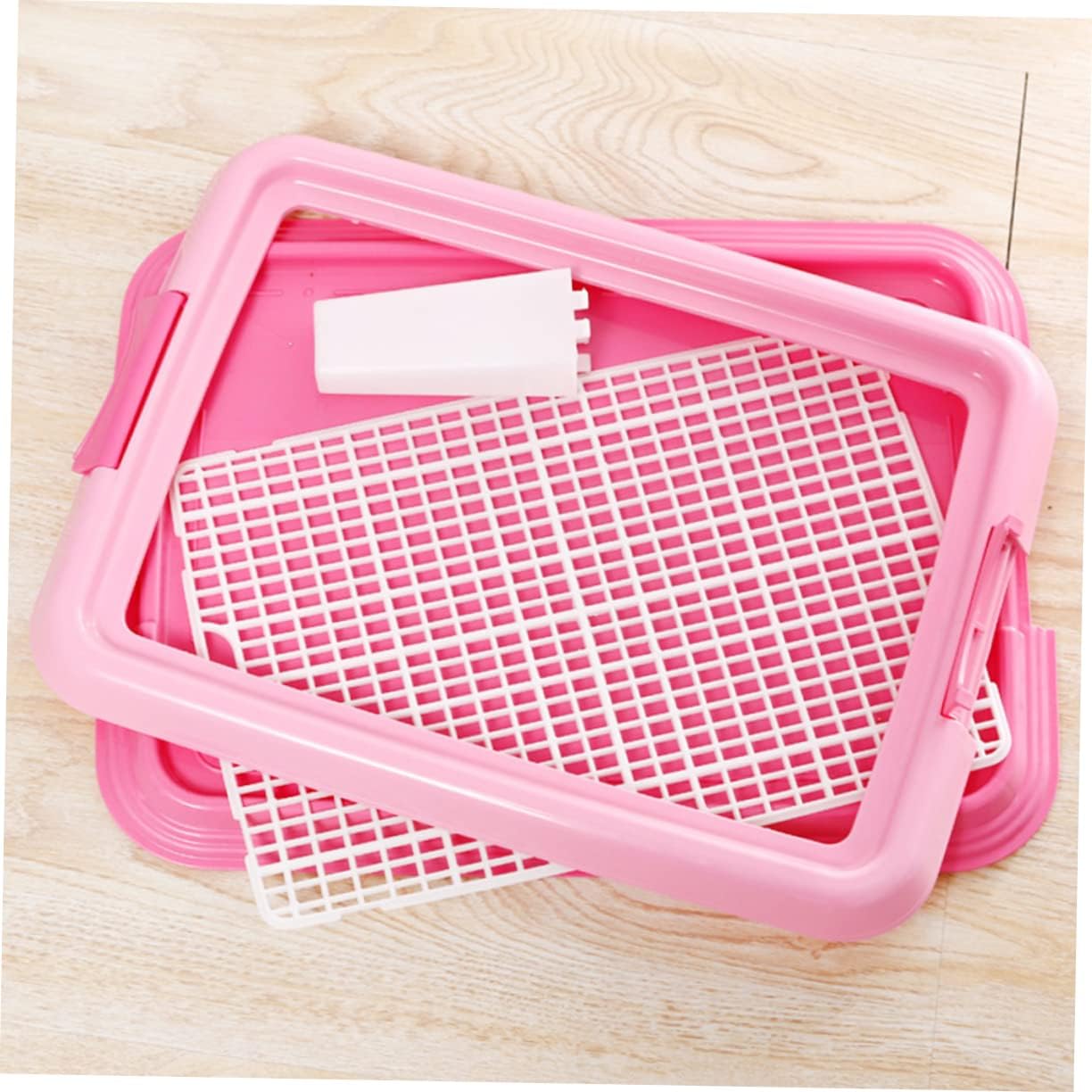 DOITOOL Pet Toilet Plastic Pallet Indoor Dog Potties Indoor Dog Potty Pee Mesh Pad Pee Pad Holders for Puppies Puppy Tray -Slide Toilet Gird Pet Sit