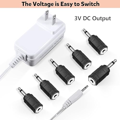 Miniatura 6 de Meonum Adaptador de corriente compatible con colecciones Department 56 Village, cable de alimentación de 3 V CACC con certificación UL, 6 enchufes