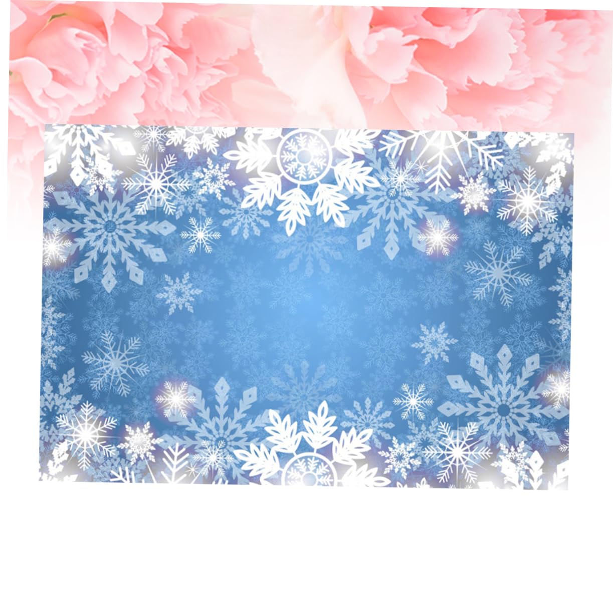 Fondale Fotografico Natalizio 270x180 Cm in Vinile Fiocchi di Neve | Telo Sfondo per Natale e Inverno, Stampa Decorativa, Formato 1 Pezzo, per Allestimenti Fotografici