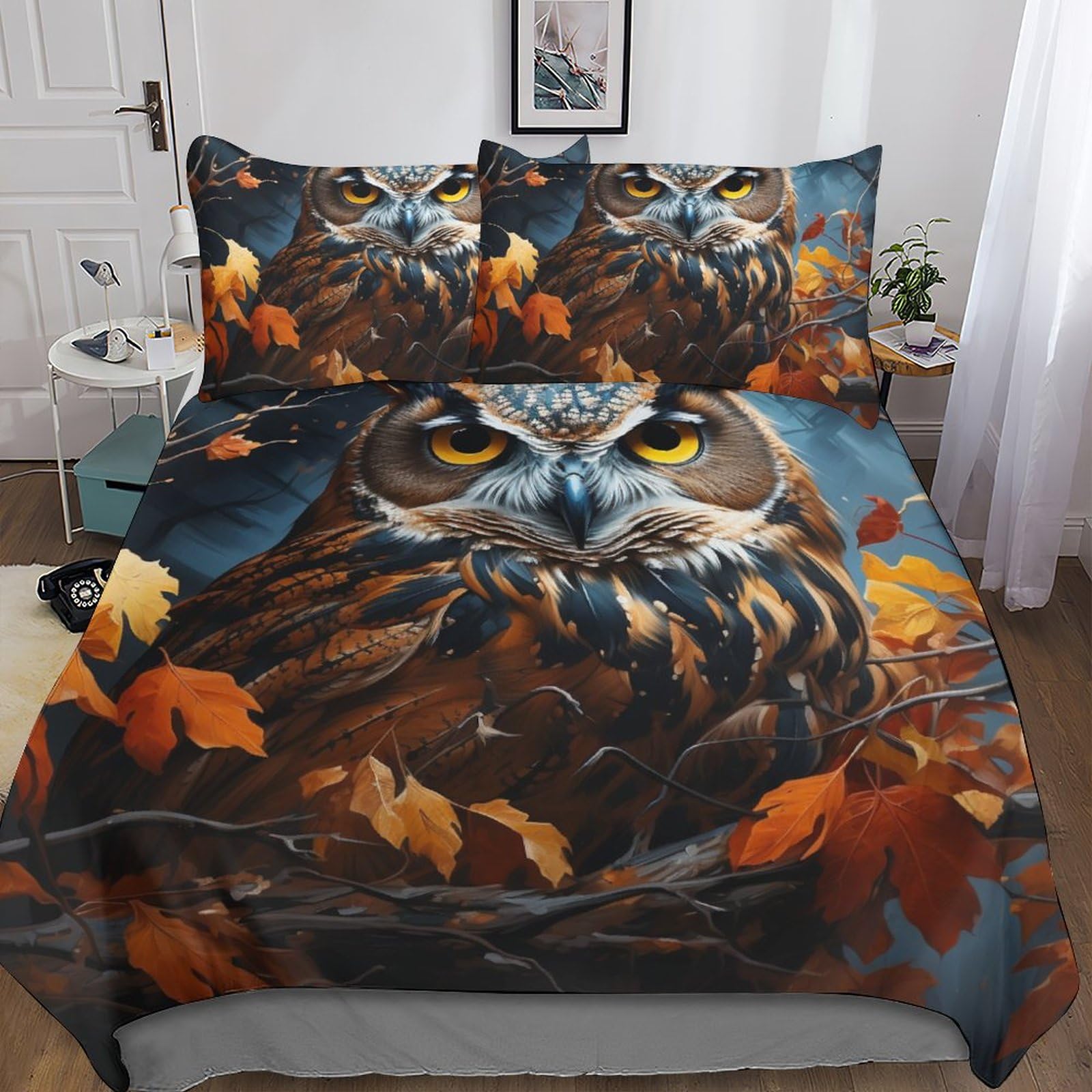 Parure de couette chouette et hibou pour créer un cocon douillet dans une chambre d'ado